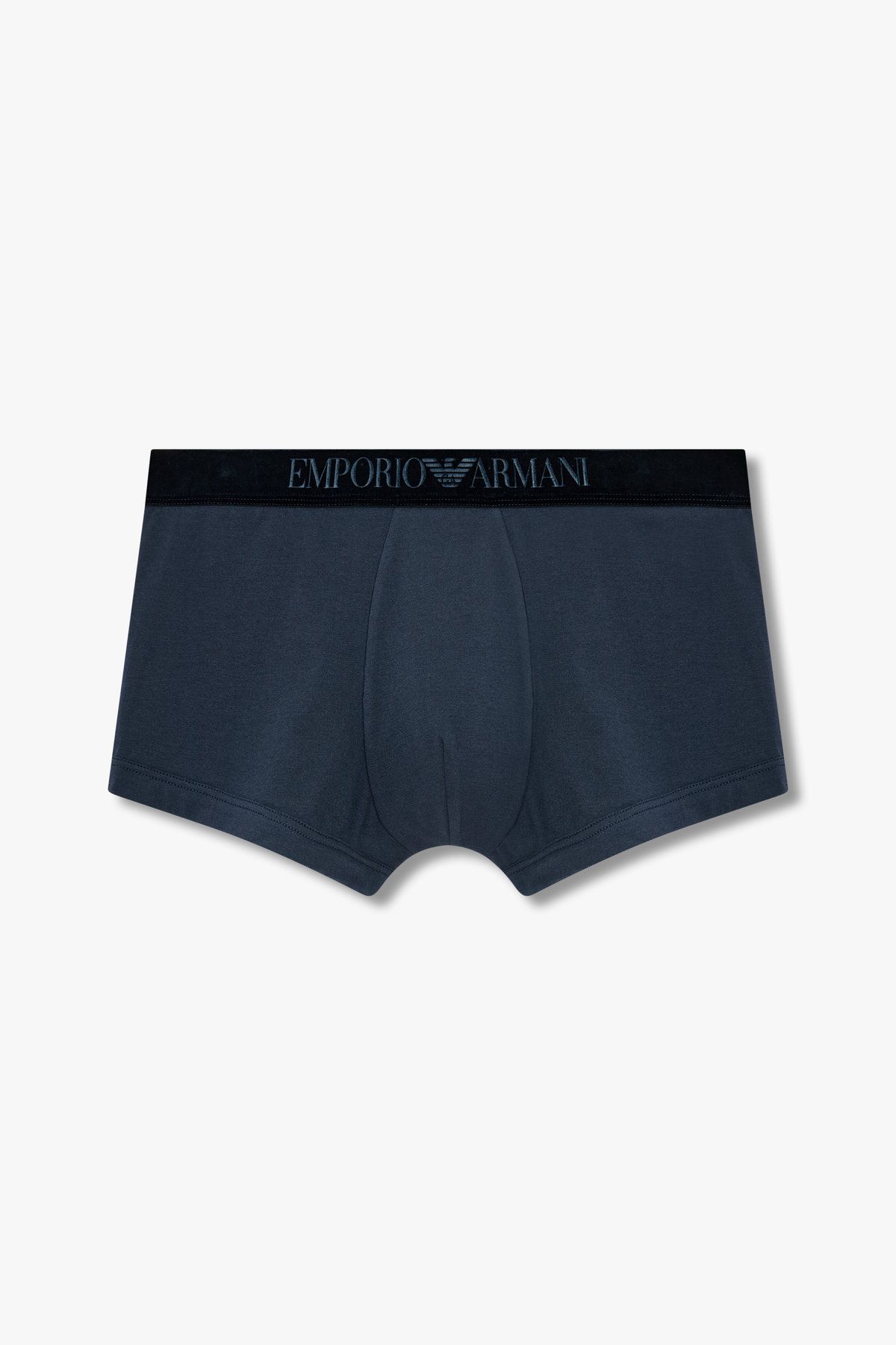 엠포리오 아르마니 언더웨어(EMPORIO ARMANI UNDERWEAR) 남성 벨루어 밴딩 코튼 드로즈 2PACK_마린 08M4361002