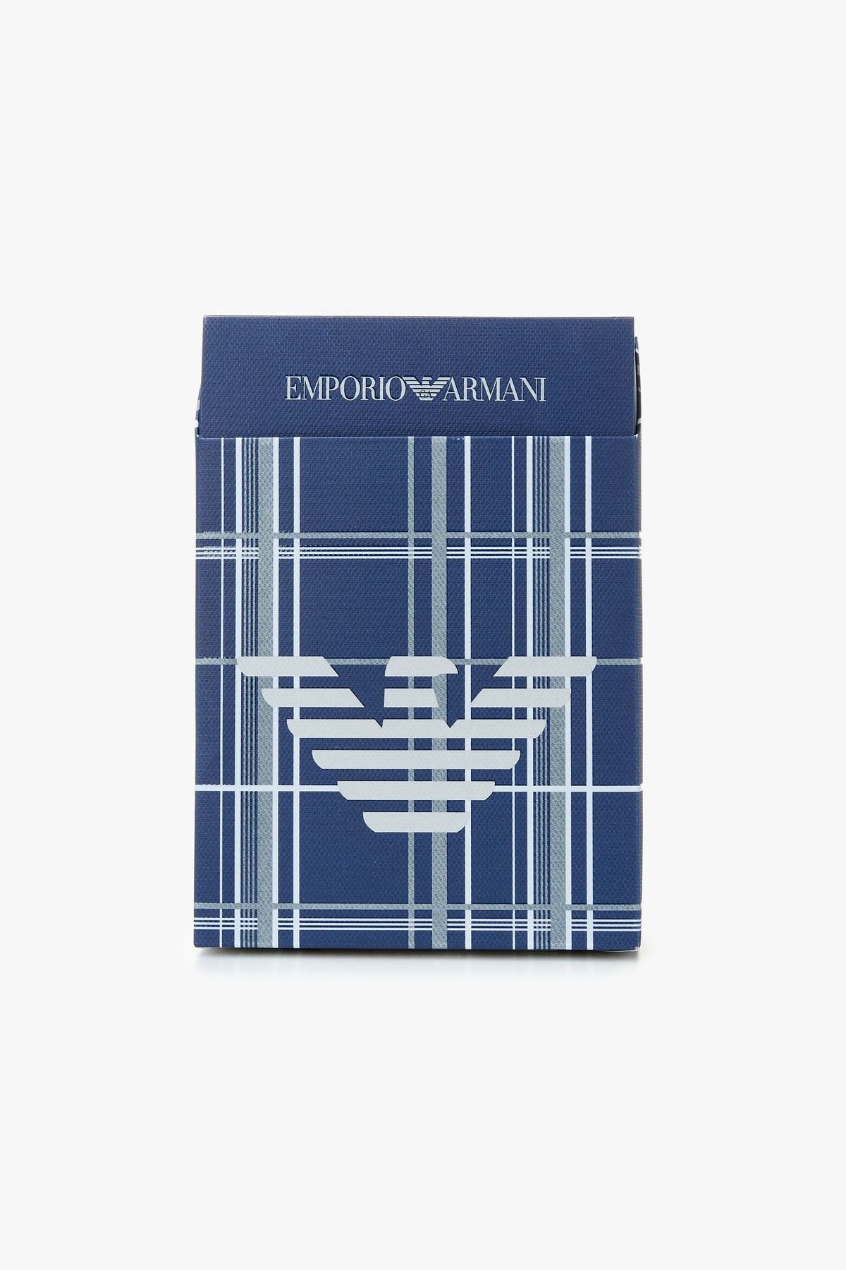 엠포리오 아르마니 언더웨어(EMPORIO ARMANI UNDERWEAR) 남성 벨루어 밴딩 코튼 드로즈 2PACK_마린 08M4361002
