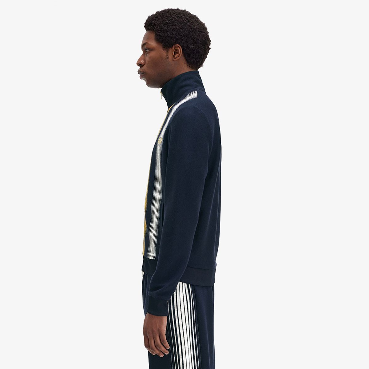 프레드페리(FRED PERRY) [Sharp] 옴브레 스트라이프 트랙 자켓 - 네이비 AFPM2438561-608