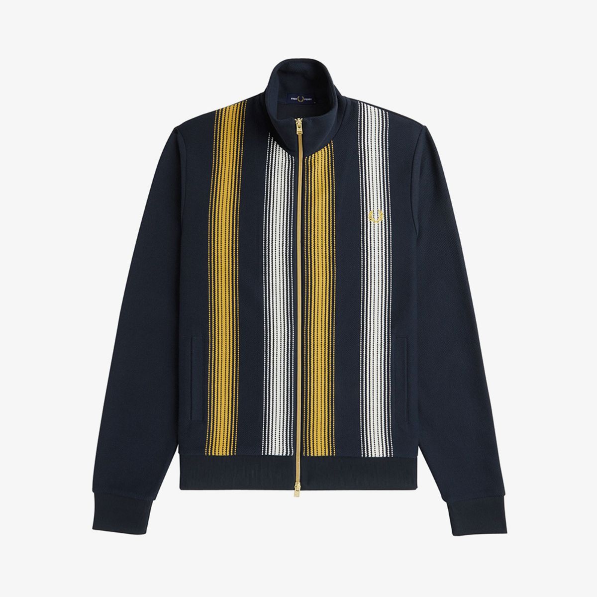 프레드페리(FRED PERRY) [Sharp] 옴브레 스트라이프 트랙 자켓 - 네이비 AFPM2438561-608