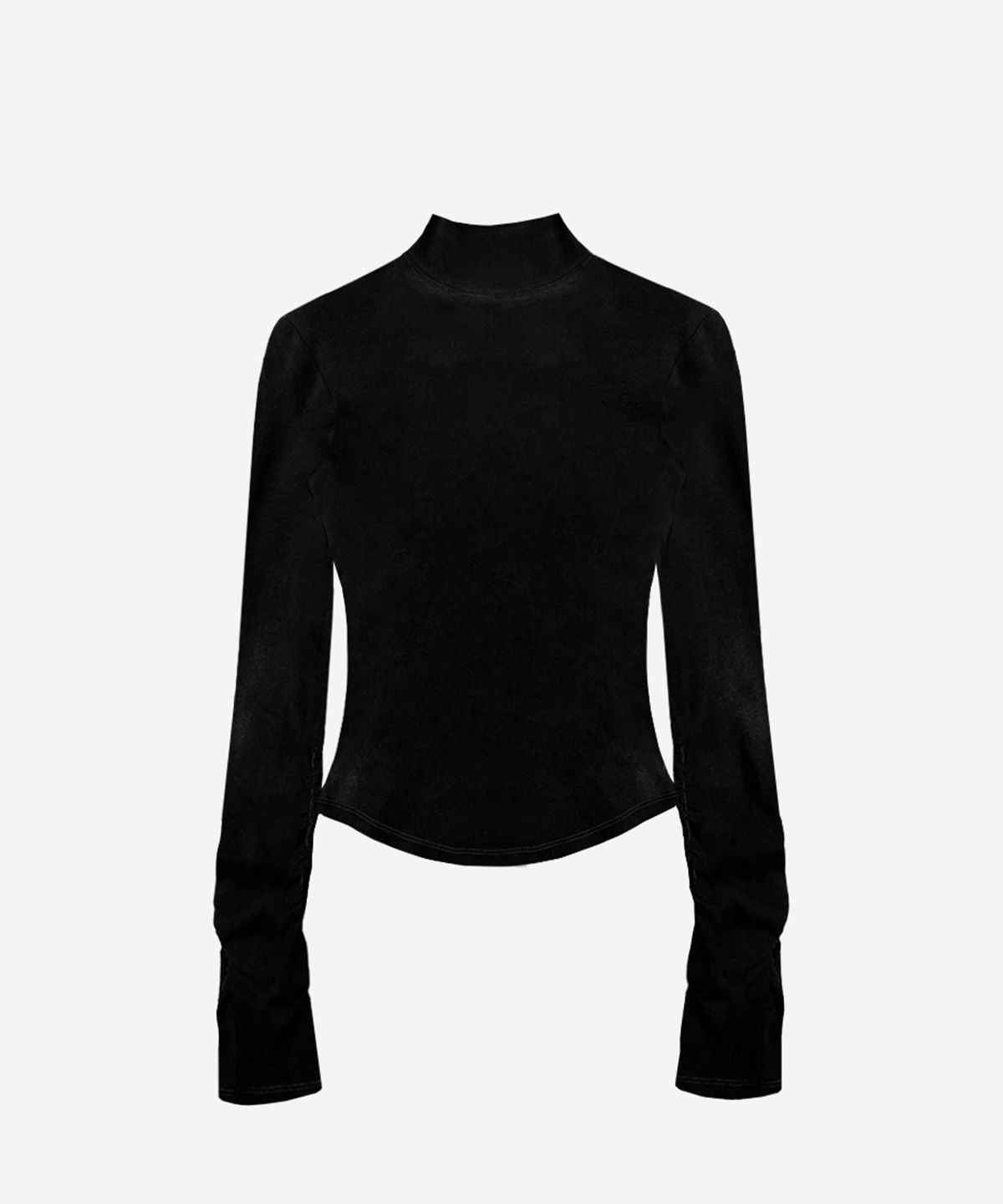 비엘알(BLR) Bleached Layered Chest  Shirring Knit T-shirts