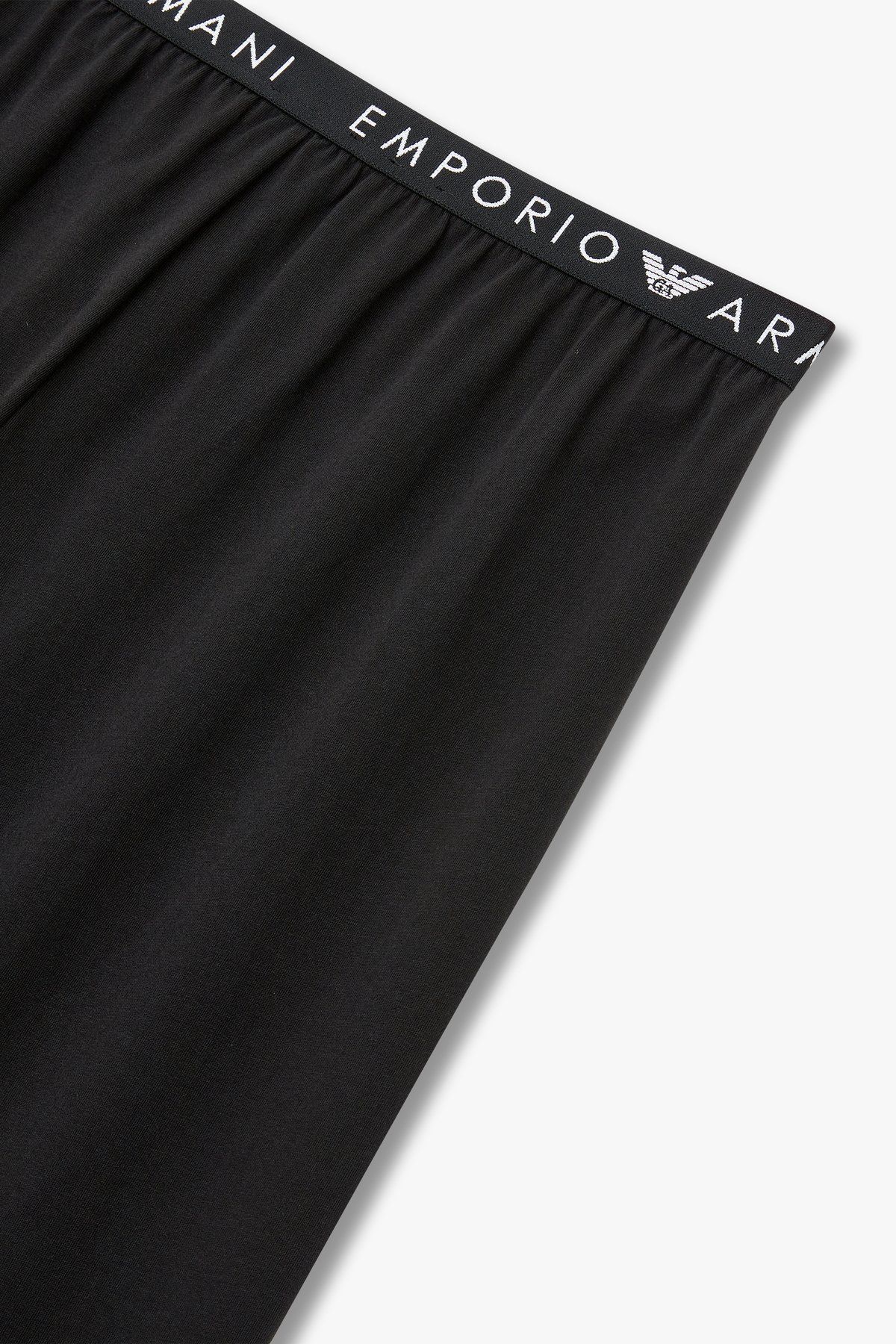 엠포리오 아르마니 언더웨어(EMPORIO ARMANI UNDERWEAR) 여성 로고 밴딩 라운지 조거 팬츠_블랙 0824332504