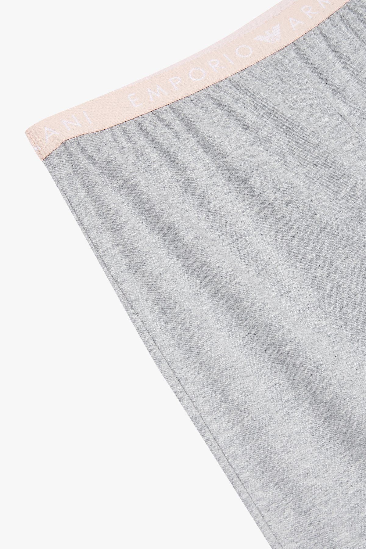 엠포리오 아르마니 언더웨어(EMPORIO ARMANI UNDERWEAR) 여성 로고 밴딩 라운지 조거 팬츠_멜란지 그레이 0824332505