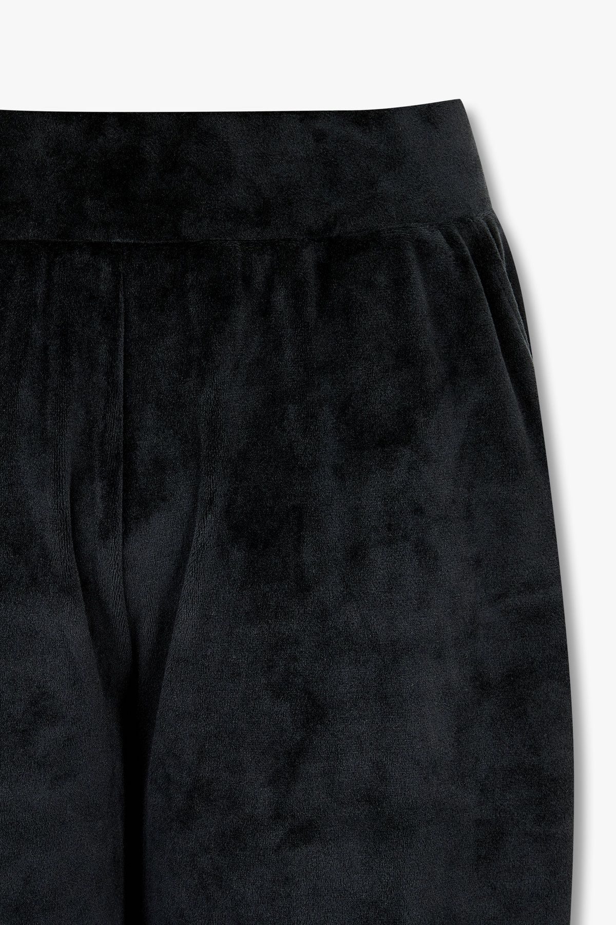 엠포리오 아르마니 언더웨어(EMPORIO ARMANI UNDERWEAR) 여성 소프트 벨루어 라운지 조거 팬츠_블랙 0824332512