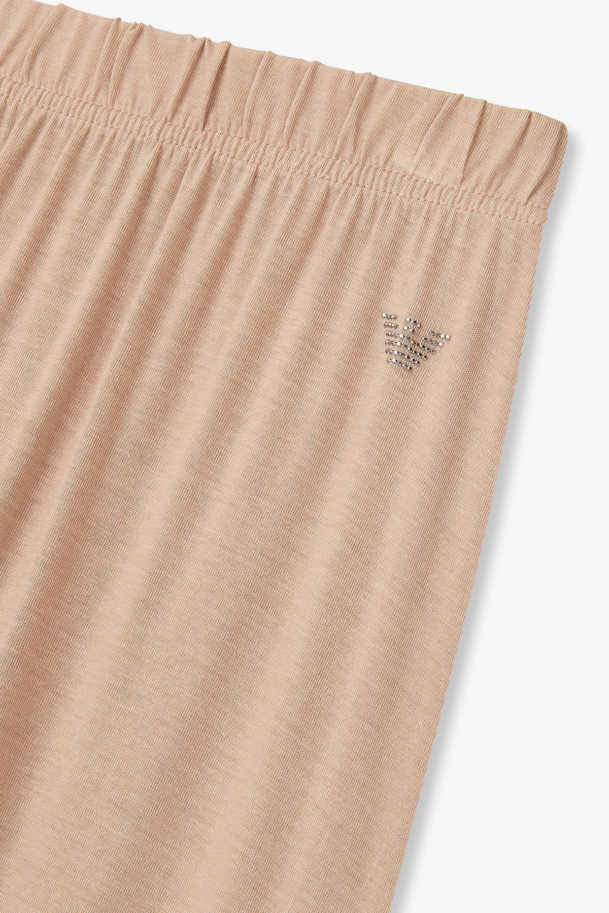 엠포리오 아르마니 언더웨어(EMPORIO ARMANI UNDERWEAR) 여성 이글 로고 스트레치 밴딩 팬츠_내추럴 0824332502