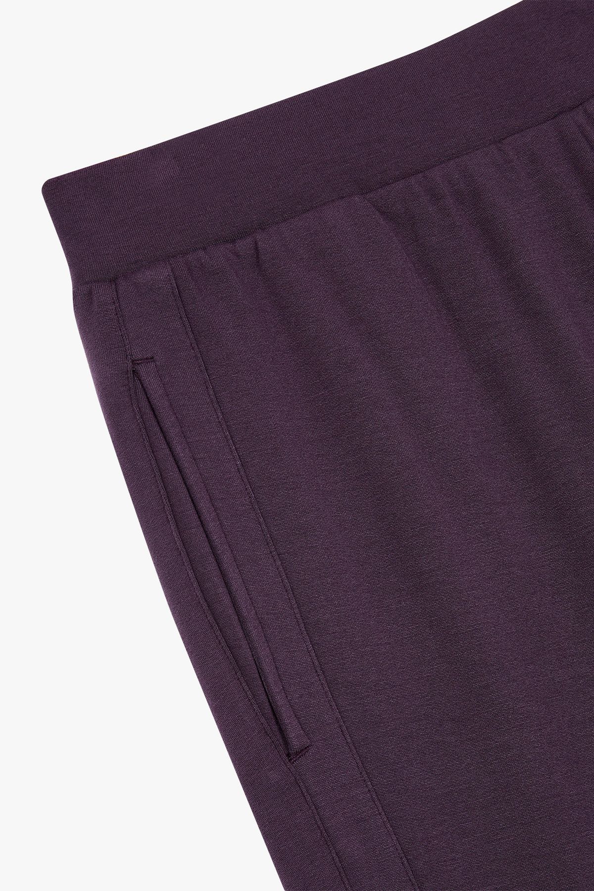 엠포리오 아르마니 언더웨어(EMPORIO ARMANI UNDERWEAR) 여성 사이드 자수 로고 밴딩 팬츠_다크 퍼플 0824332515