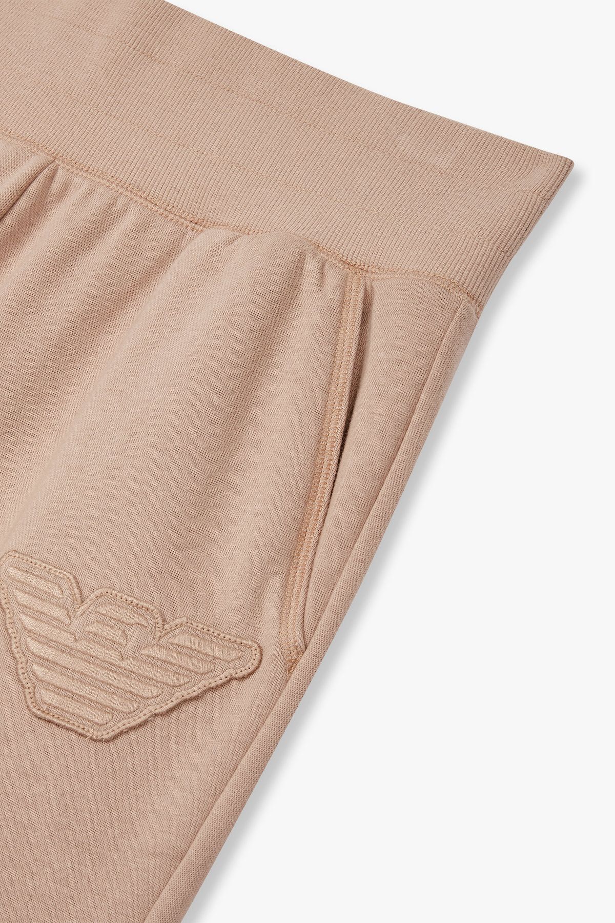 엠포리오 아르마니 언더웨어(EMPORIO ARMANI UNDERWEAR) 여성 이글 와펜 라운지 조거 팬츠_라이트 브라운 0824332507