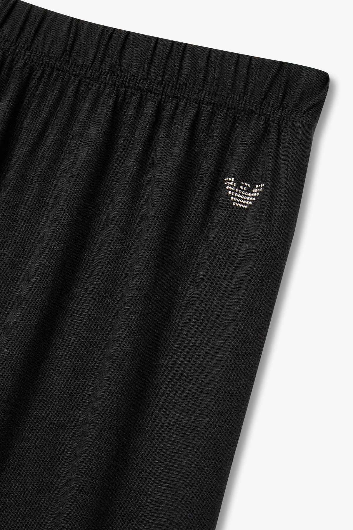 엠포리오 아르마니 언더웨어(EMPORIO ARMANI UNDERWEAR) 여성 이글 로고 스트레치 밴딩 팬츠_블랙 0824332501