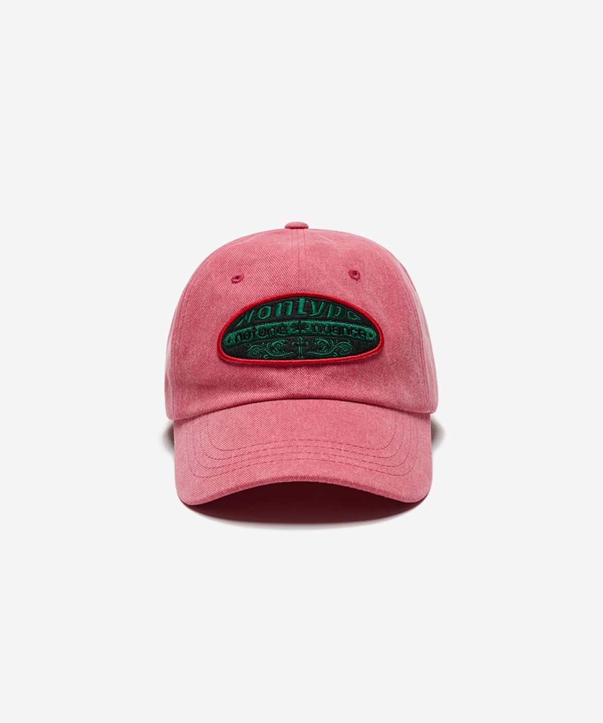 논타입(NONTYPE) WAPPEN WASHED BALL CAP (DARK PINK)