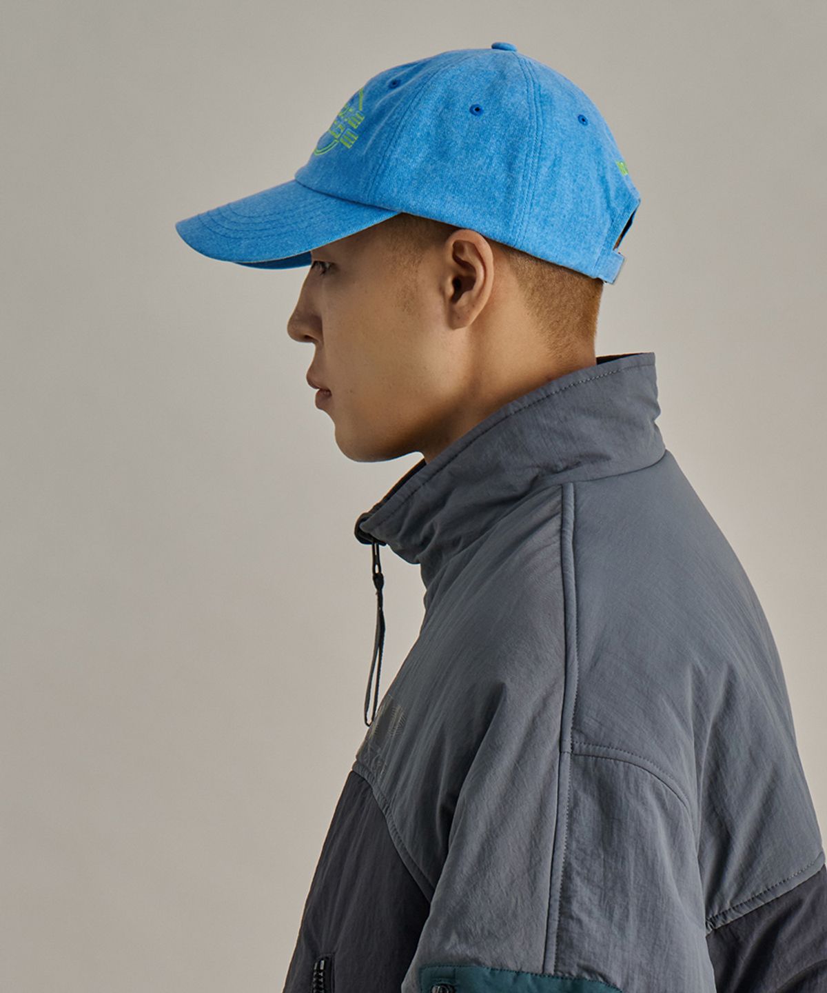 논타입(NONTYPE) SYMBOL WASHED BALL CAP (BLUE)