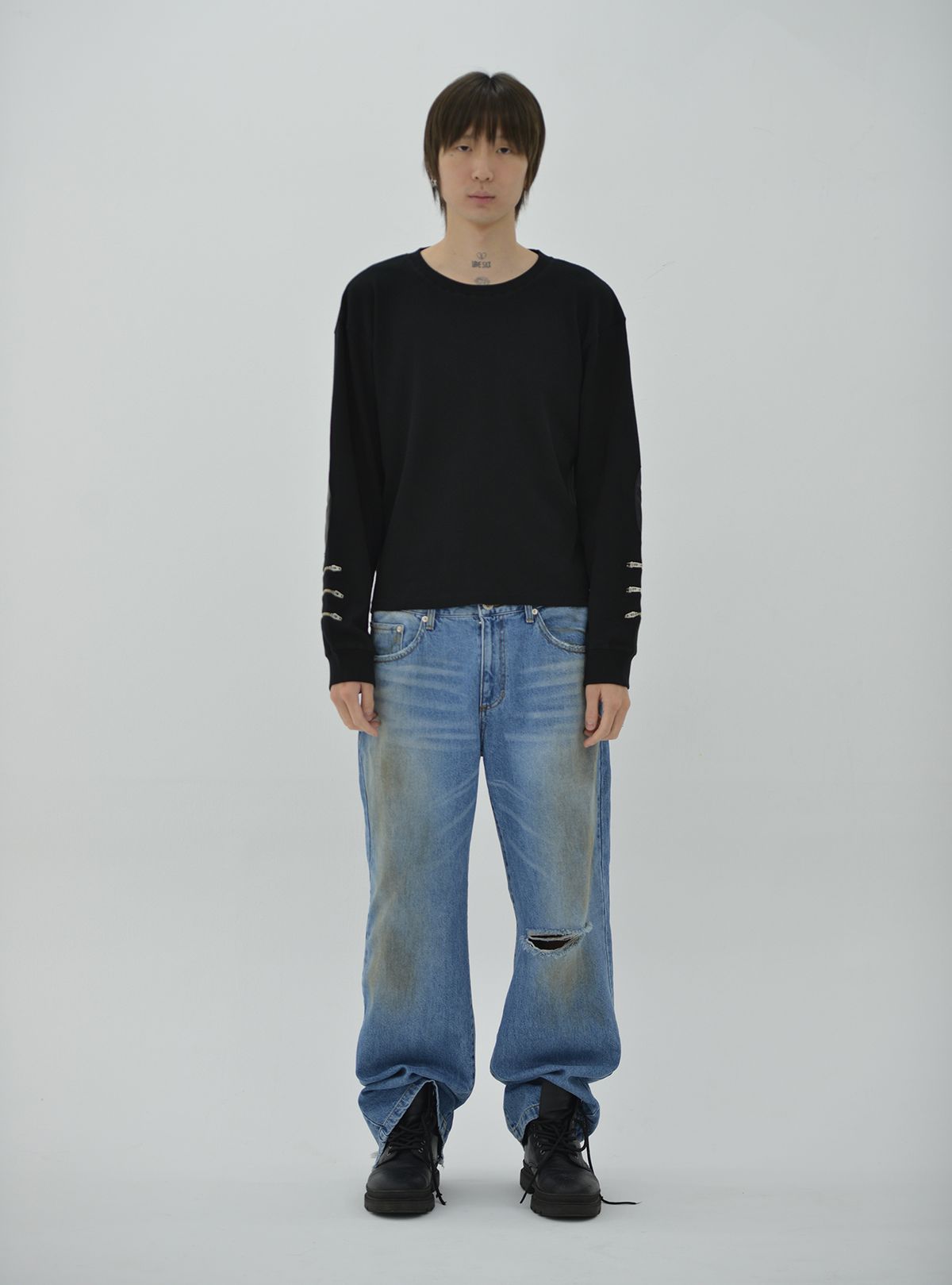 배드보이즈스포츠클럽(BADBOYSSPORTSCLUB) 301 : Cropped Waffle Pullover