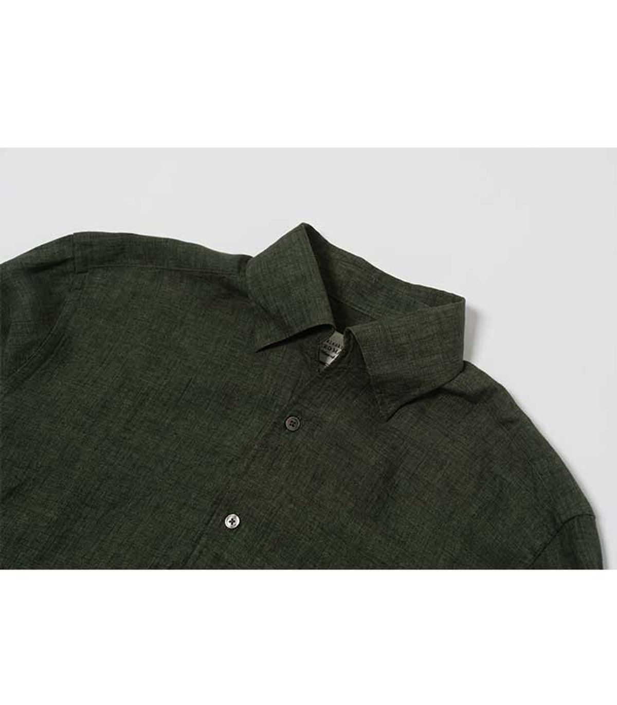 블랙브라운(BLACKBROWN) 딜라베 원피스카라 린넨 셔츠 [KHAKI]