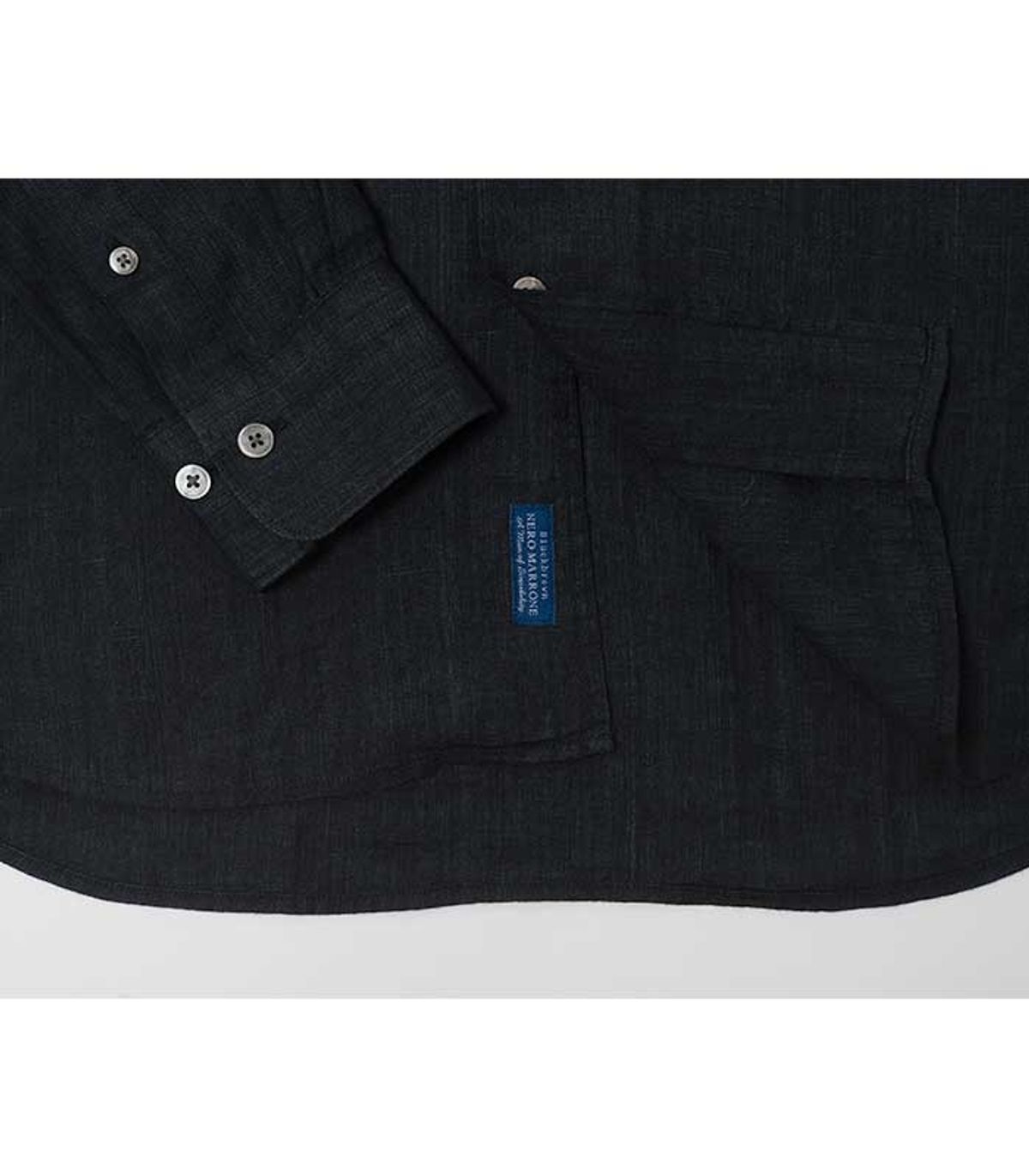 블랙브라운(BLACKBROWN) 딜라베 원피스카라 린넨 셔츠[VINTAGE NAVY]