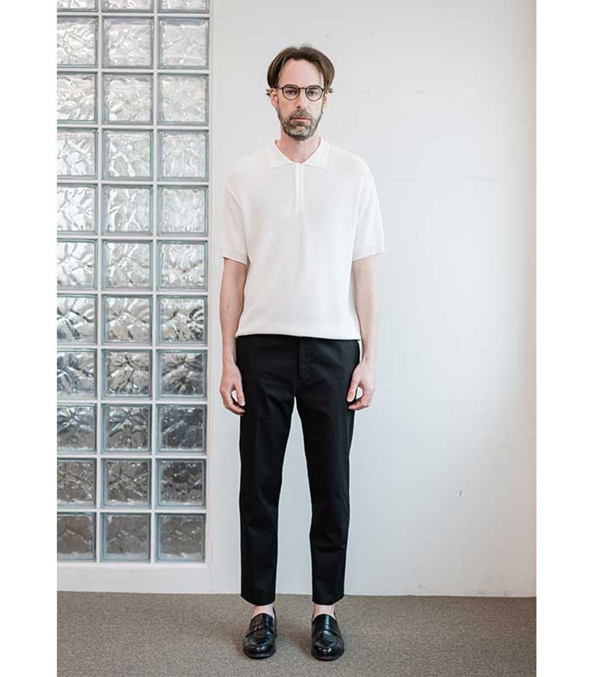 블랙브라운(BLACKBROWN) 포시즌 테이퍼드핏  밴딩 팬츠[BLACK]