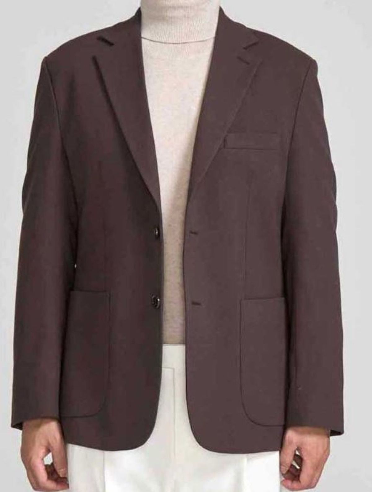 블랙브라운(BLACKBROWN) 울 블렌디드 블레이저 [BROWN]