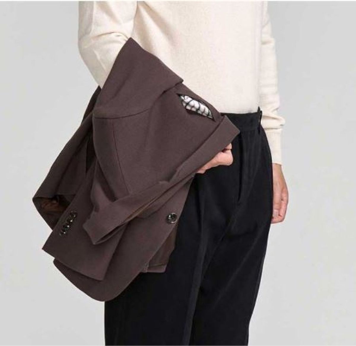 블랙브라운(BLACKBROWN) 울 블렌디드 블레이저 [BROWN]