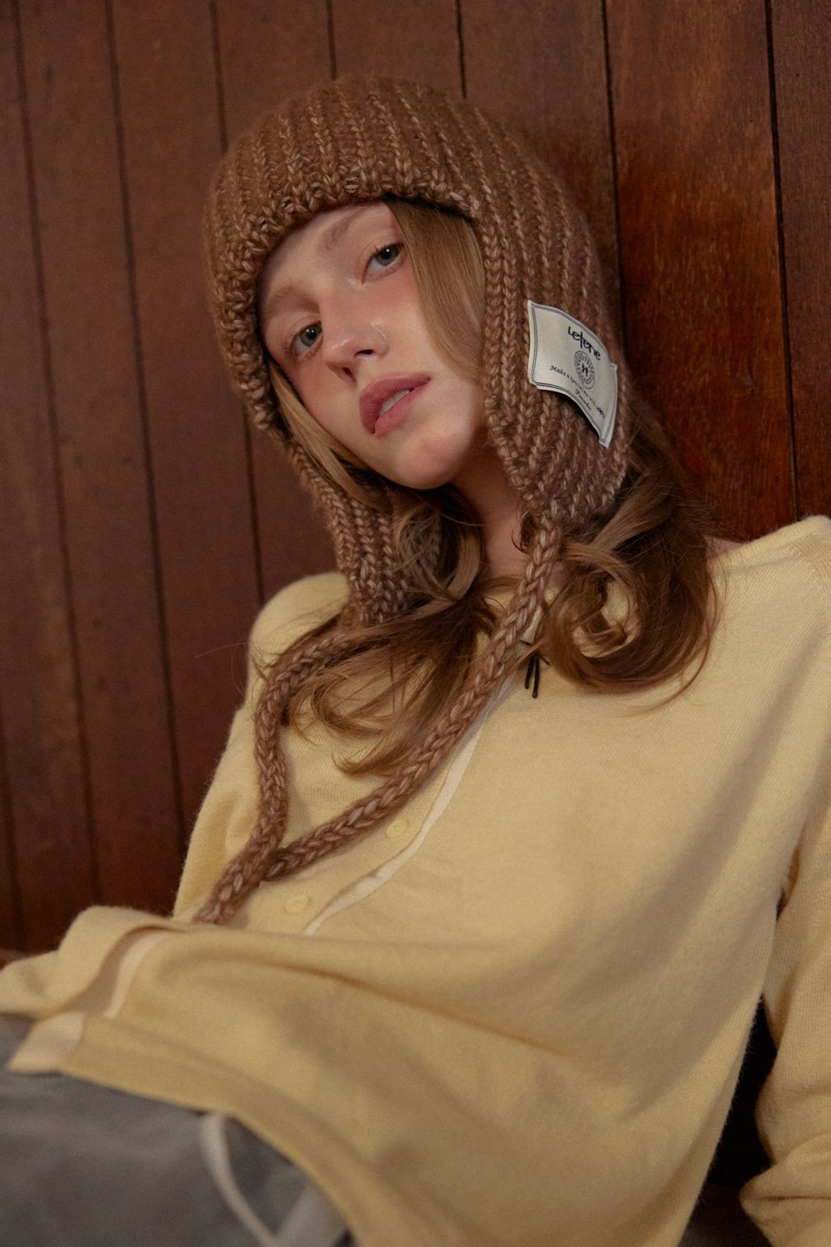 레터리(LETERIE) LR KNIT TROOPER HAT_BROWN