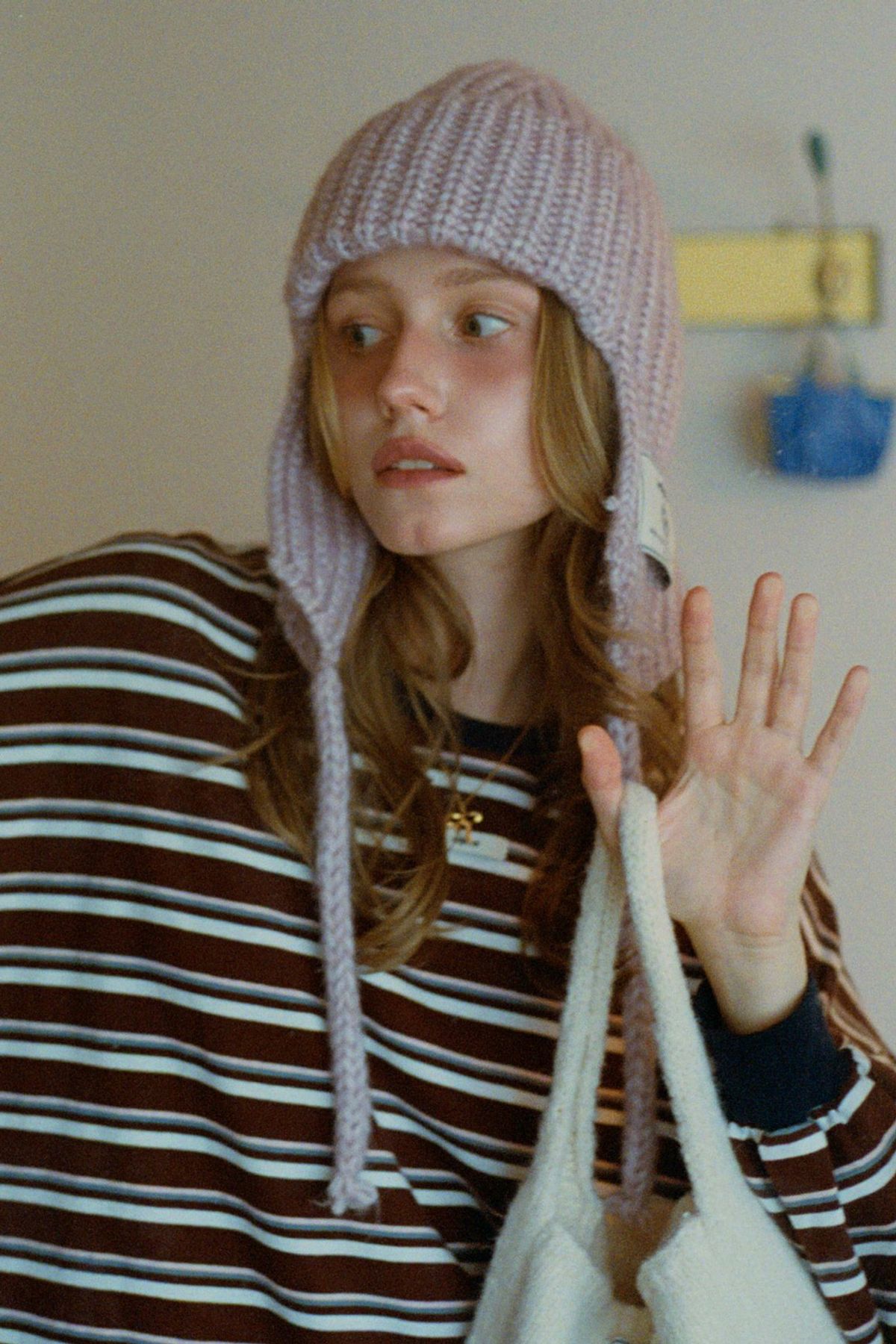 레터리(LETERIE) LR KNIT TROOPER HAT_LAVENDER