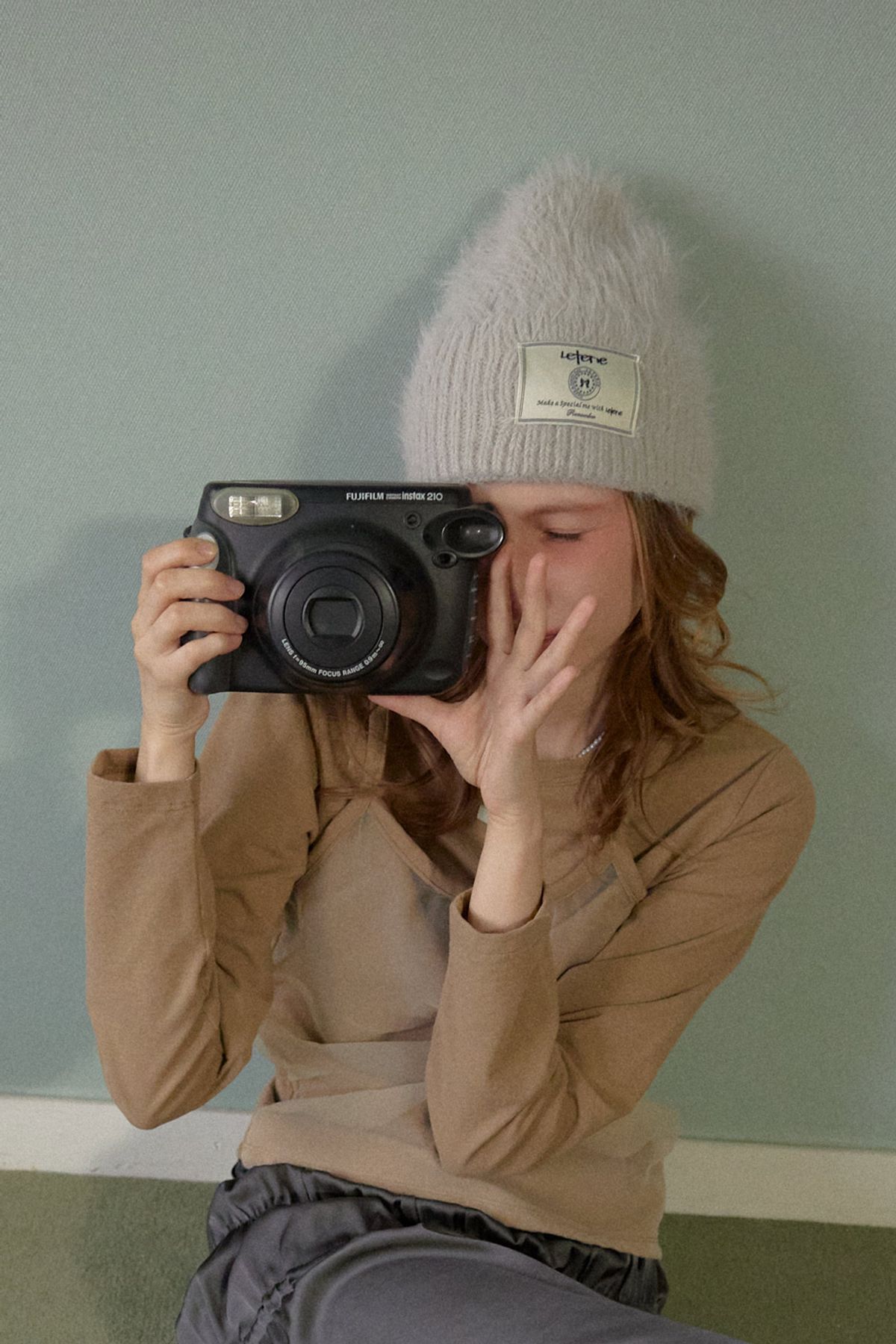 레터리(LETERIE) LR LABEL ANGORA BEANIE_GREY