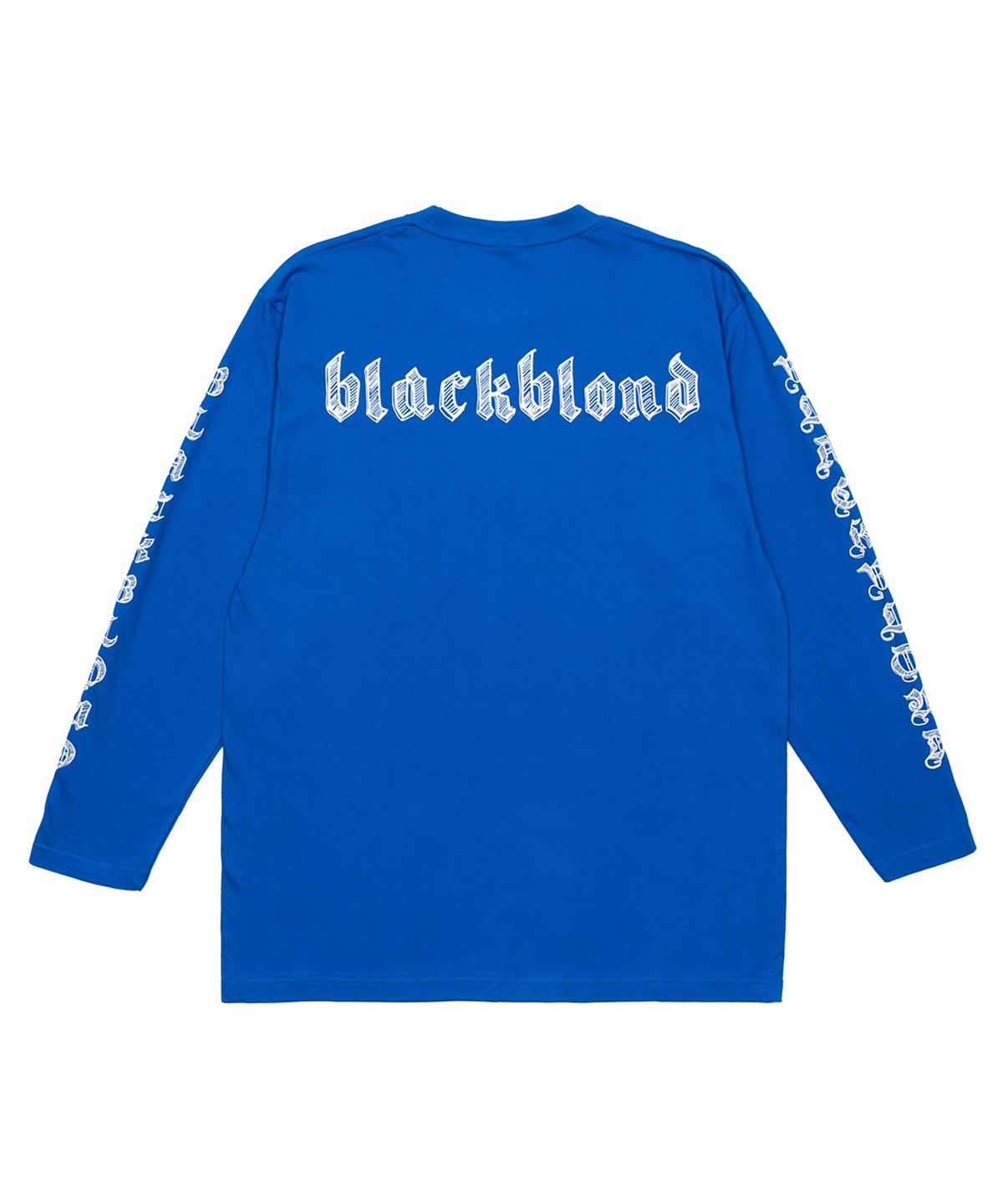 블랙블론드(BLACKBLOND) 비비디 스케치 로고 긴팔티 (블루)