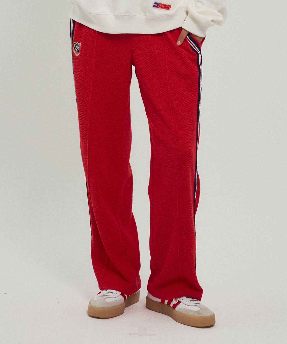 미나수(MENASOO) Waffle Wide Pants_3 Color