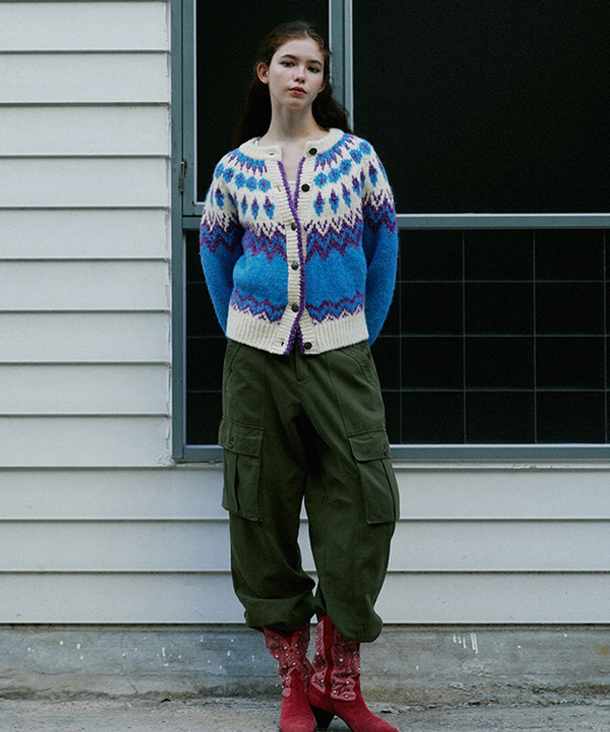 그린버터(GREENBUTTER) Drawstring Cargo Pants (Khaki)