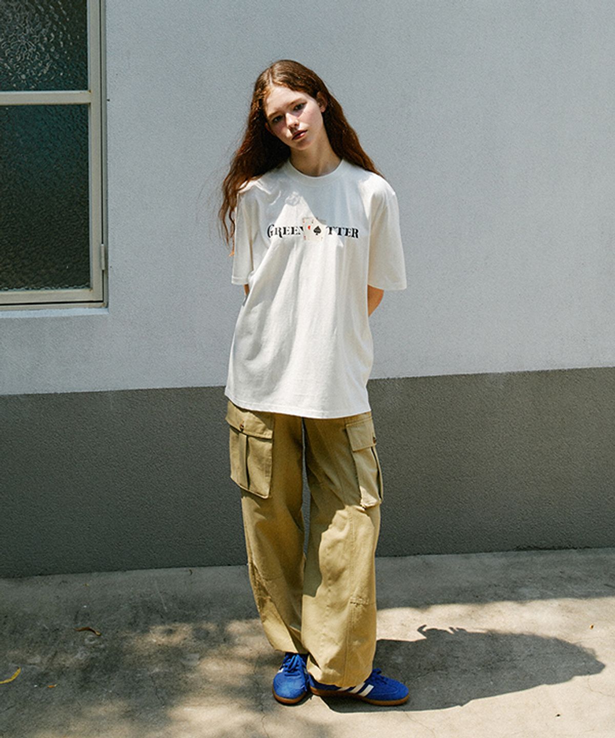 그린버터(GREENBUTTER) Drawstring Cargo Pants (Beige)