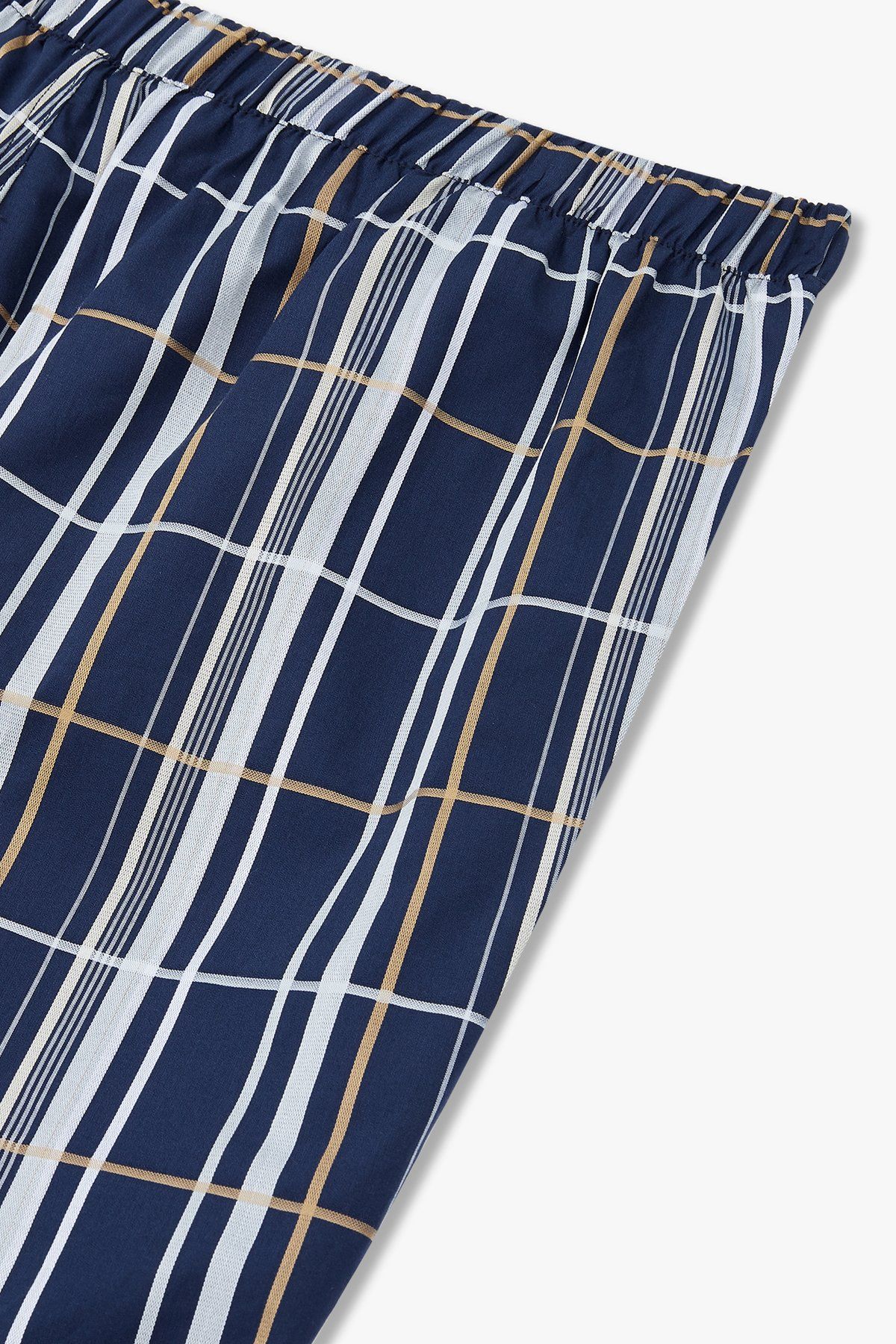 엠포리오 아르마니 언더웨어(EMPORIO ARMANI UNDERWEAR) 남성 로고 패치 패턴드 라운지 팬츠_다크 블루 0814332021
