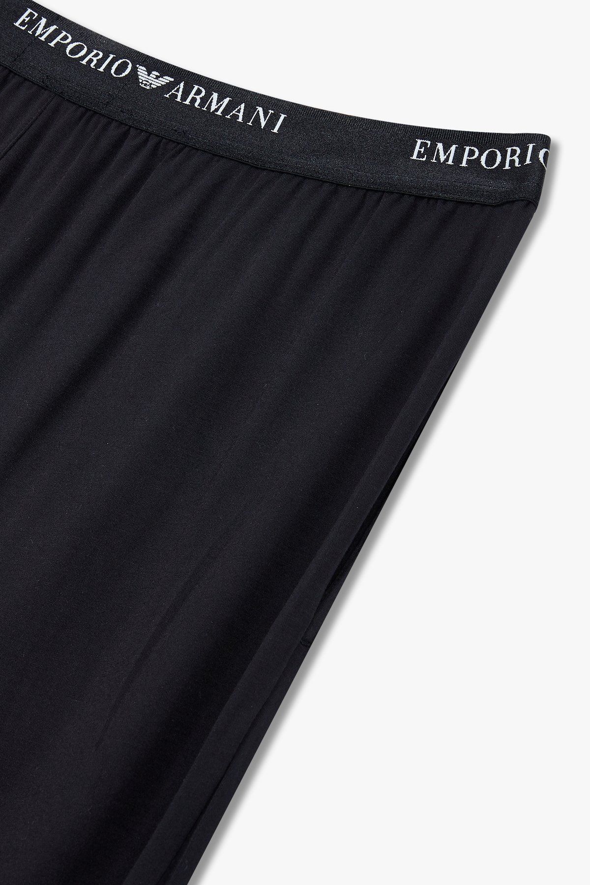 엠포리오 아르마니 언더웨어(EMPORIO ARMANI UNDERWEAR) 남성 로고 밴딩 레이온 라운지 팬츠_블랙 0814332004