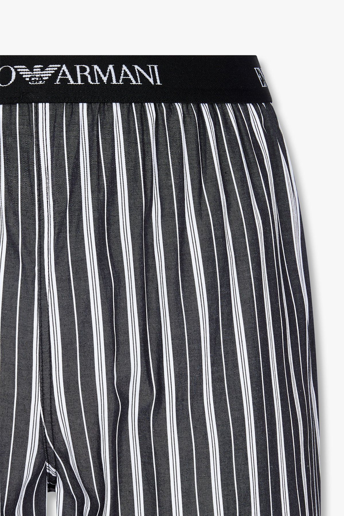 엠포리오 아르마니 언더웨어(EMPORIO ARMANI UNDERWEAR) 남성 로고 밴딩 패턴드 라운지 팬츠_블랙 0814332019
