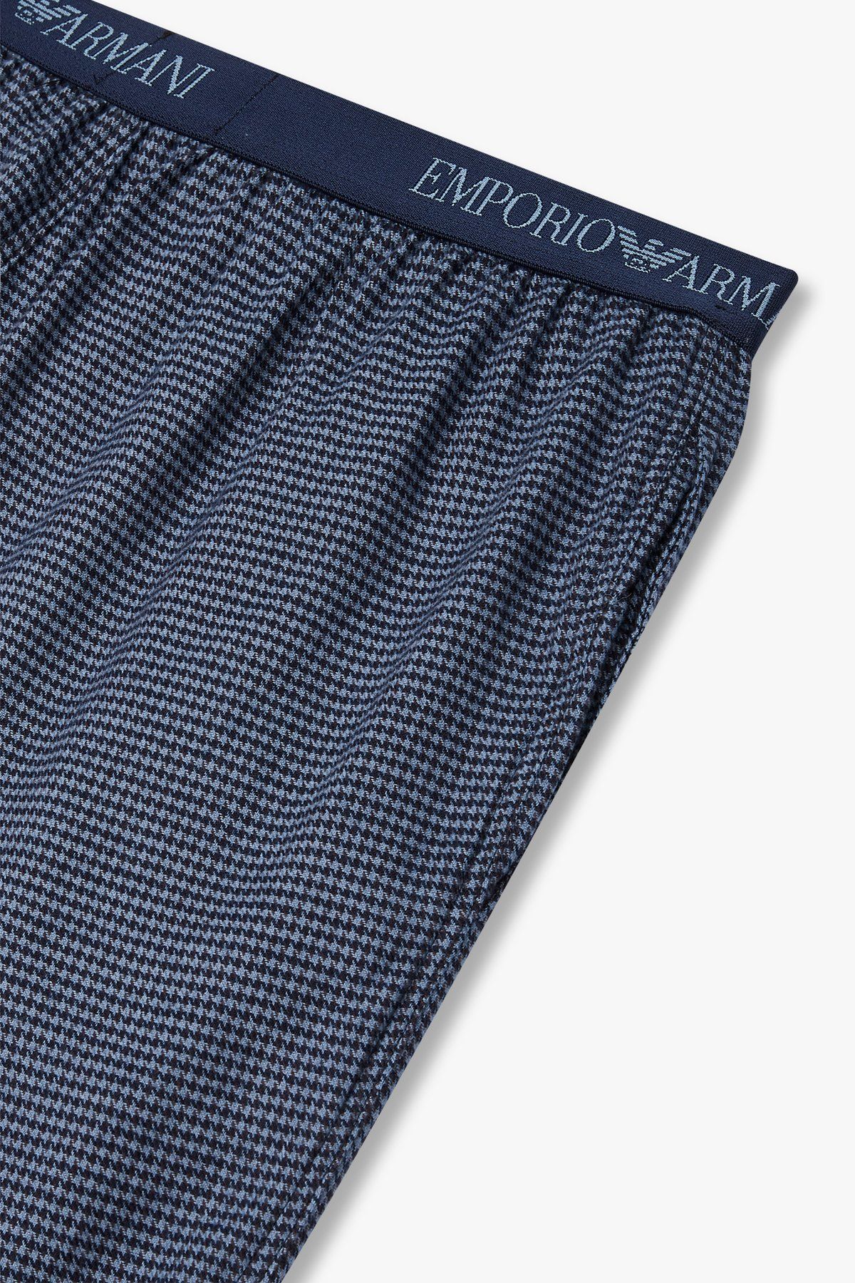 엠포리오 아르마니 언더웨어(EMPORIO ARMANI UNDERWEAR) 남성 패턴드 플란넬 라운지 팬츠_네이비 0814332022