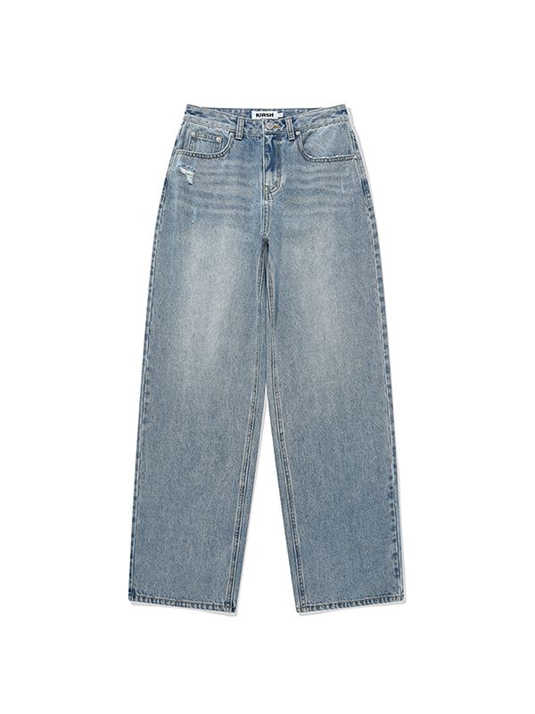 MUSINSA | KIRSH Cherry Garment Washing Wide Fit Denim Pants