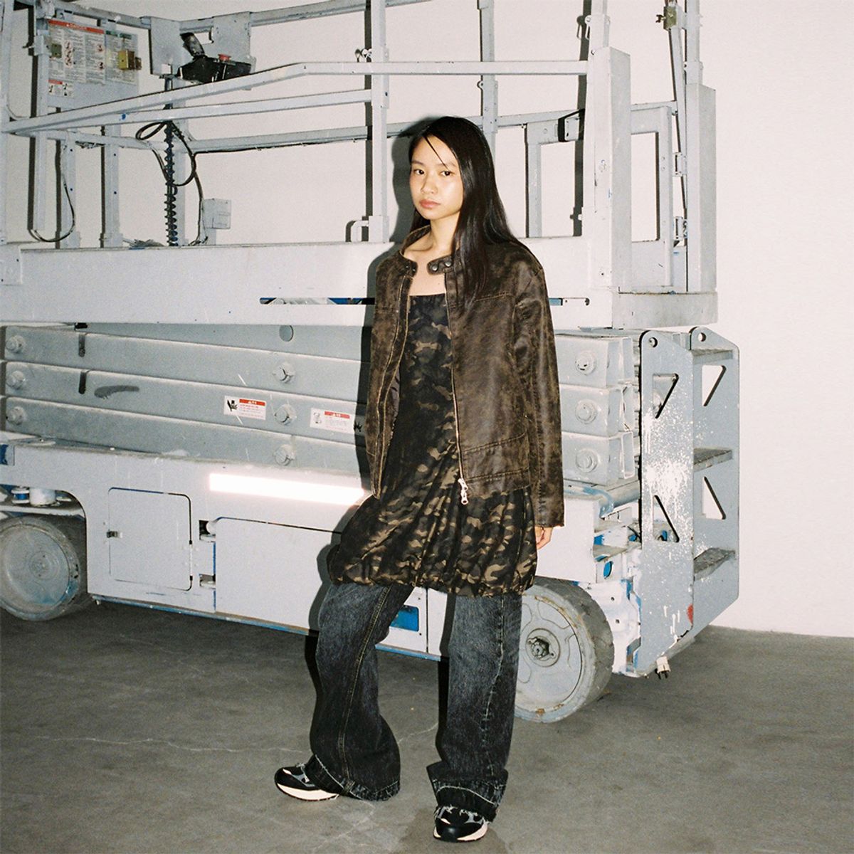 999휴머니티(999HUMANITY) 카모 펌킨 미니 드레스 (네추럴)