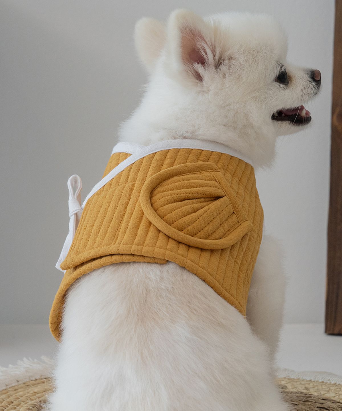 슈퍼펫(SUPERPET) 강아지 누비한복 조끼 머스타드