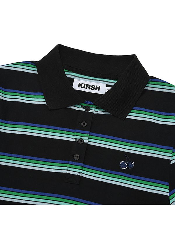 ★KIRSH★ Striped Rugby Slim Fit T-Shirt Black MUSINSA | KIRSH Striped Rugby Slim Fit T-Shirt [Black]
