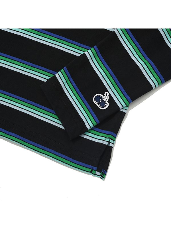 ★KIRSH★ Striped Rugby Slim Fit T-Shirt Black MUSINSA | KIRSH Striped Rugby Slim Fit T-Shirt [Black]