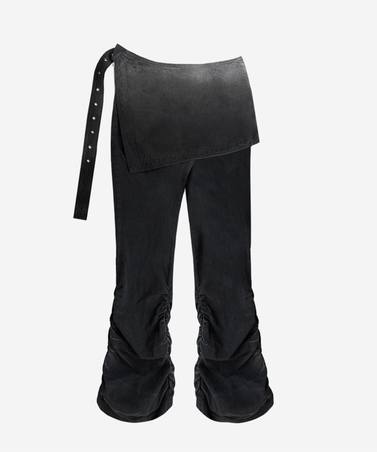 비엘알(BLR) Dyed Eyelet Belt Skirt Shirring Pants