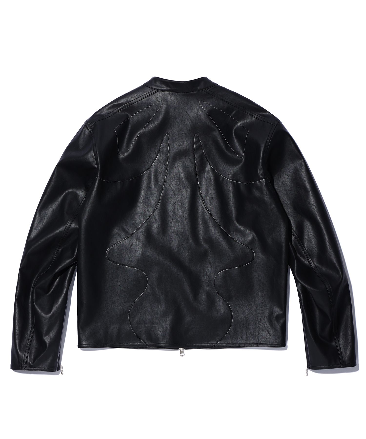 【CRITIC】WORMHOLE LEATHER JACKET /追跡付 MUSINSA | CRITIC WORMHOLE LEATHER JACKET BLACK