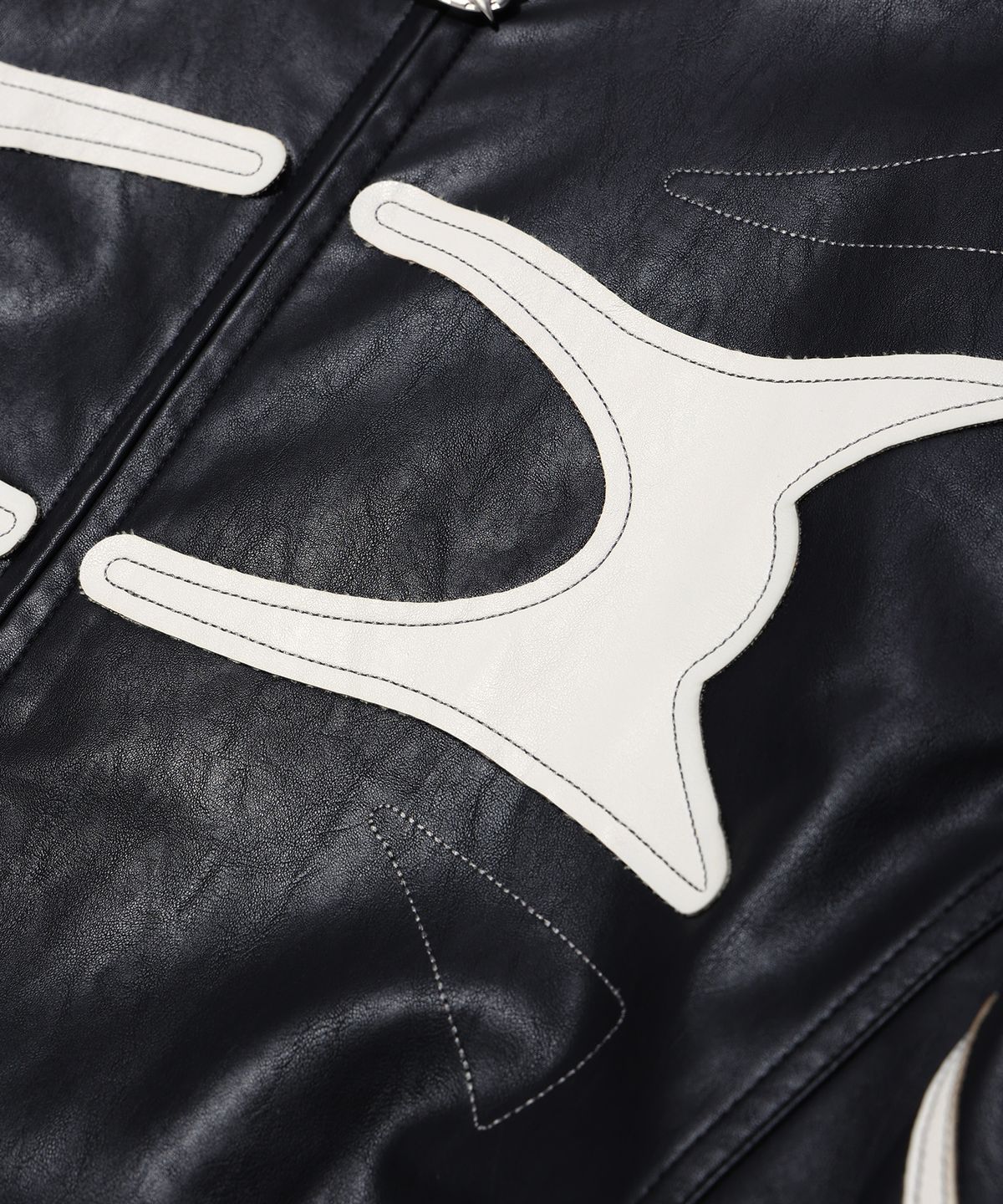 크리틱(CRITIC) WORMHOLE LEATHER JACKET BLACK