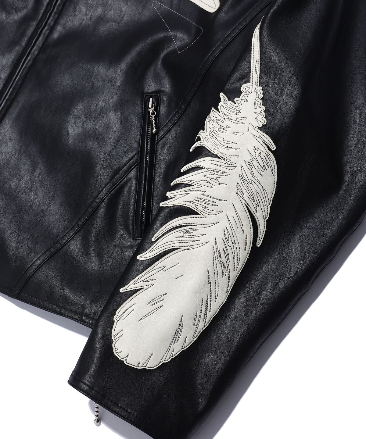 크리틱(CRITIC) WORMHOLE LEATHER JACKET BLACK