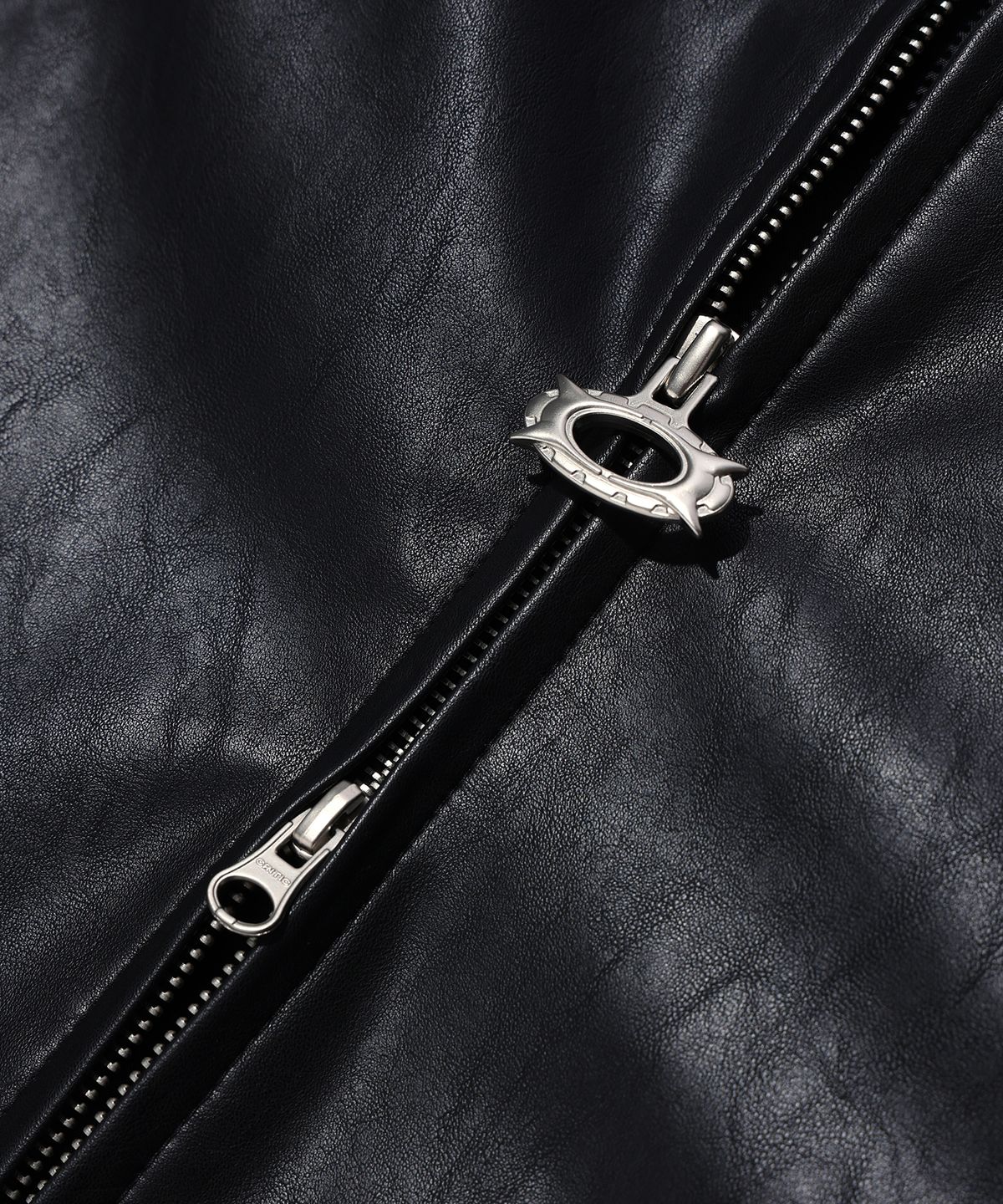 크리틱(CRITIC) WORMHOLE LEATHER JACKET BLACK