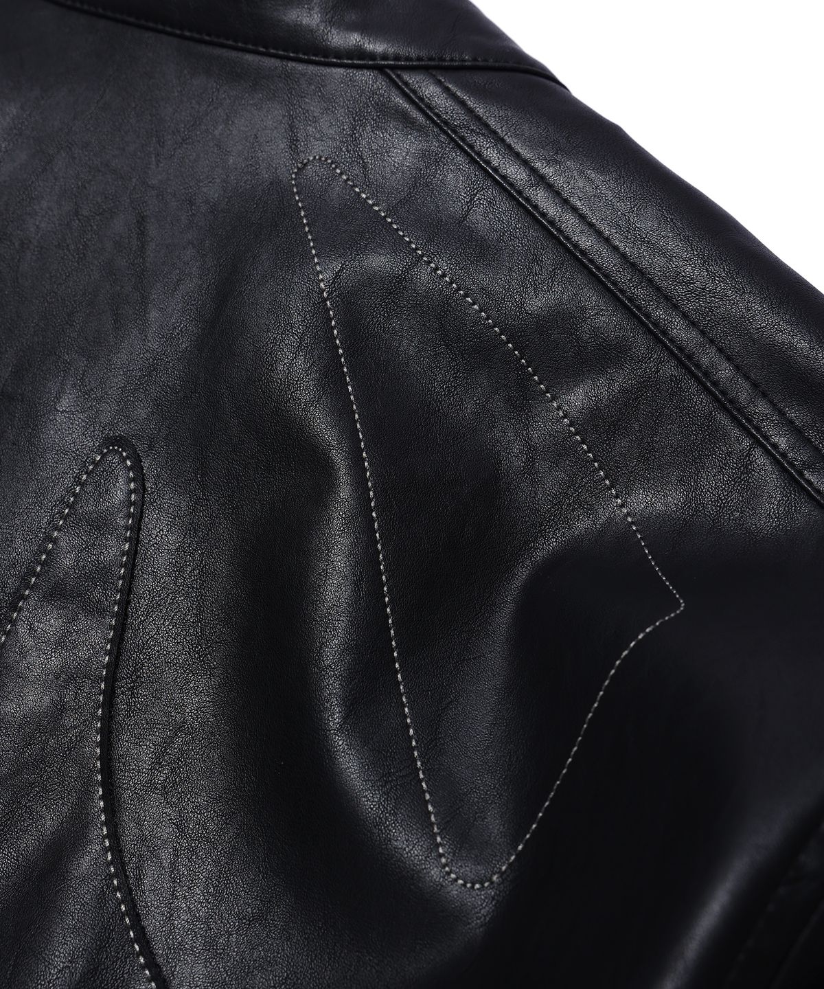 크리틱(CRITIC) WORMHOLE LEATHER JACKET BLACK
