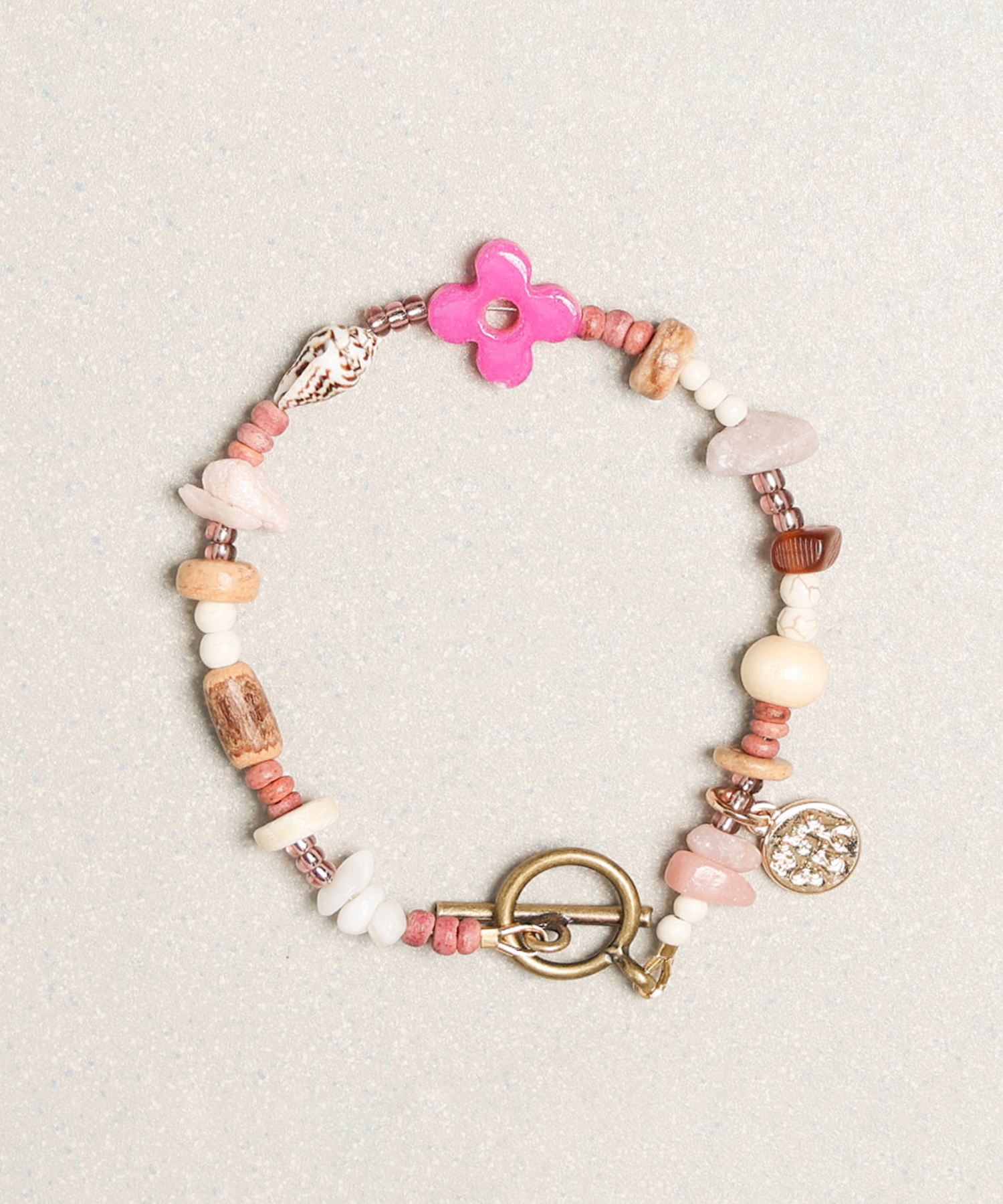 MUSINSA公式 | TOWTOW ARCHIVE Clover Symbol Bracelet Orchid