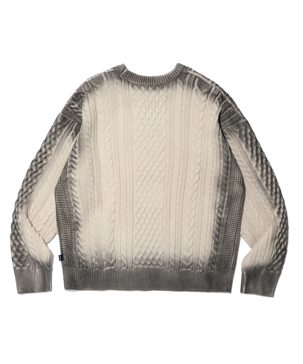 크리틱(CRITIC) WORMHOLE SPRAY CABLE KNIT BEIGE
