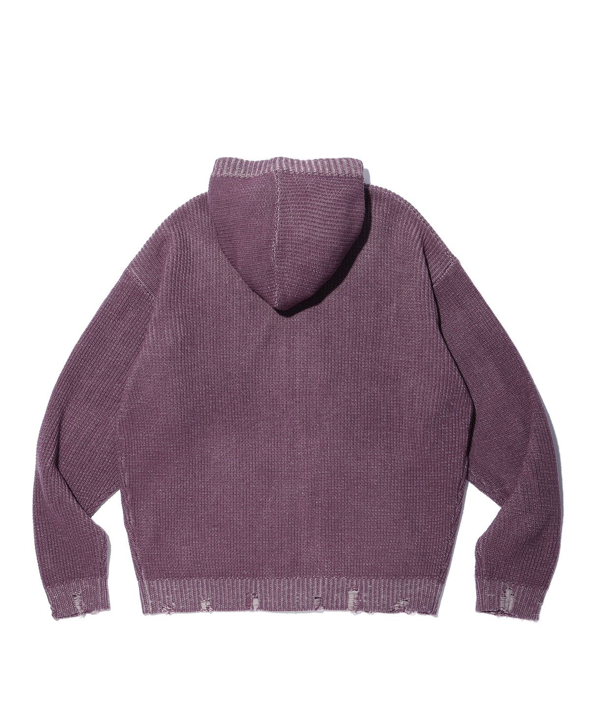 크리틱(CRITIC) WORMHOLE KNIT HOOD ZIP UP PINK