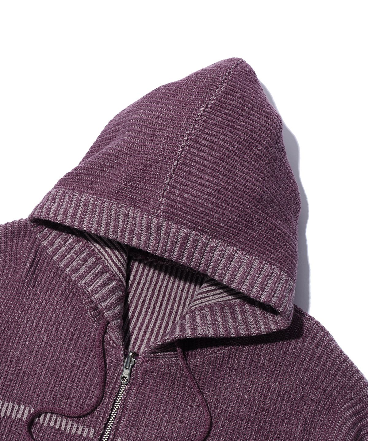 크리틱(CRITIC) WORMHOLE KNIT HOOD ZIP UP PINK