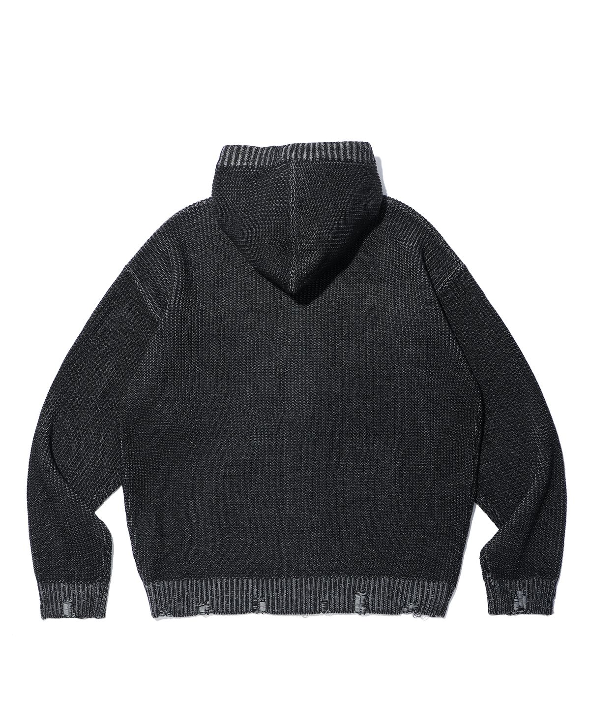 크리틱(CRITIC) WORMHOLE KNIT HOOD ZIP UP CHARCOAL