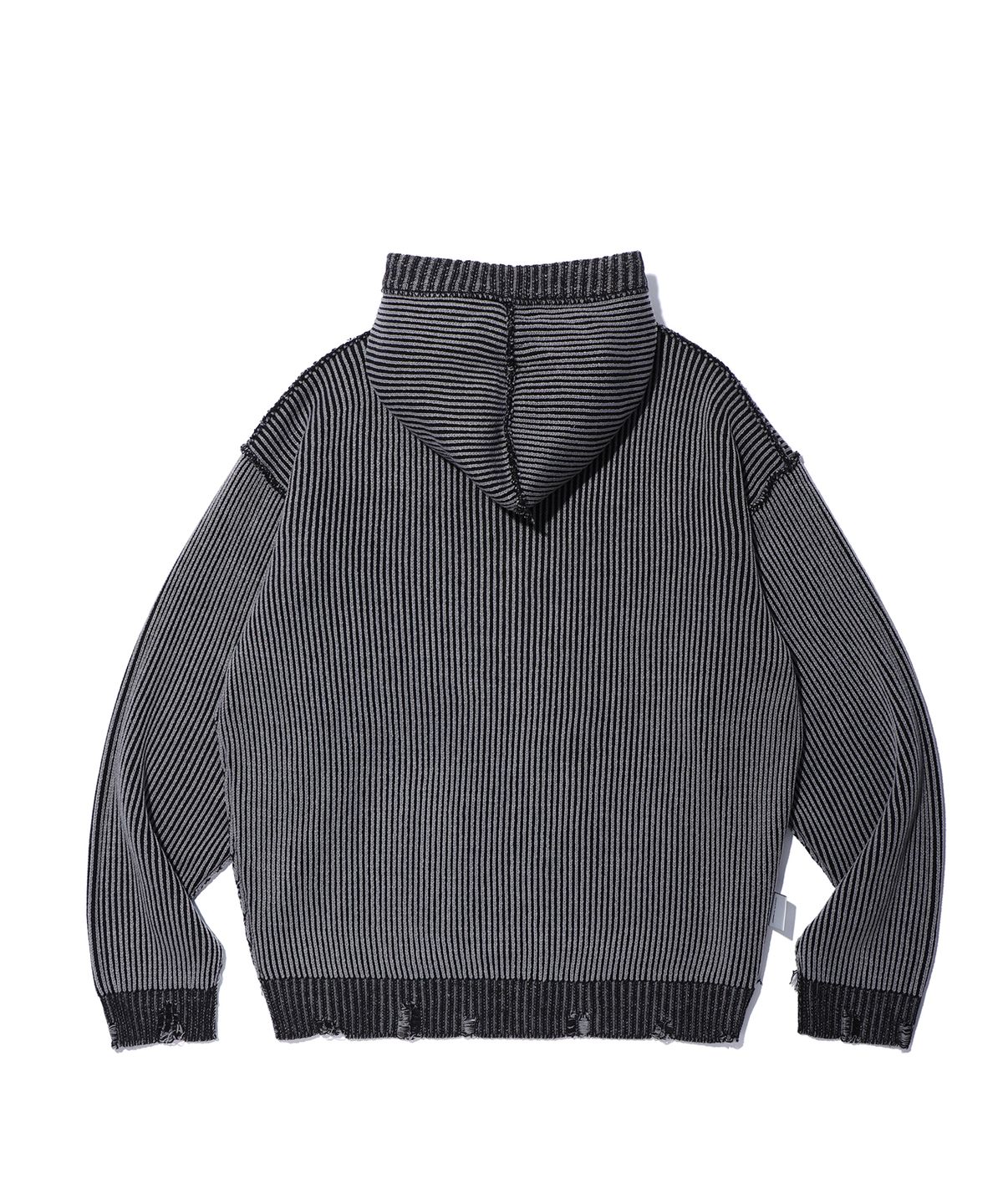 크리틱(CRITIC) WORMHOLE KNIT HOOD ZIP UP CHARCOAL