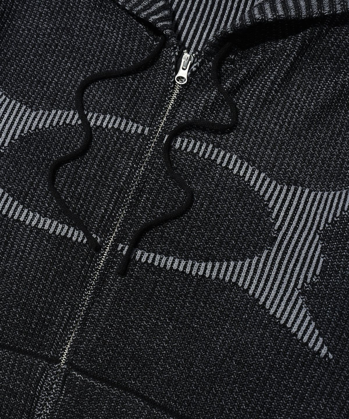 크리틱(CRITIC) WORMHOLE KNIT HOOD ZIP UP CHARCOAL