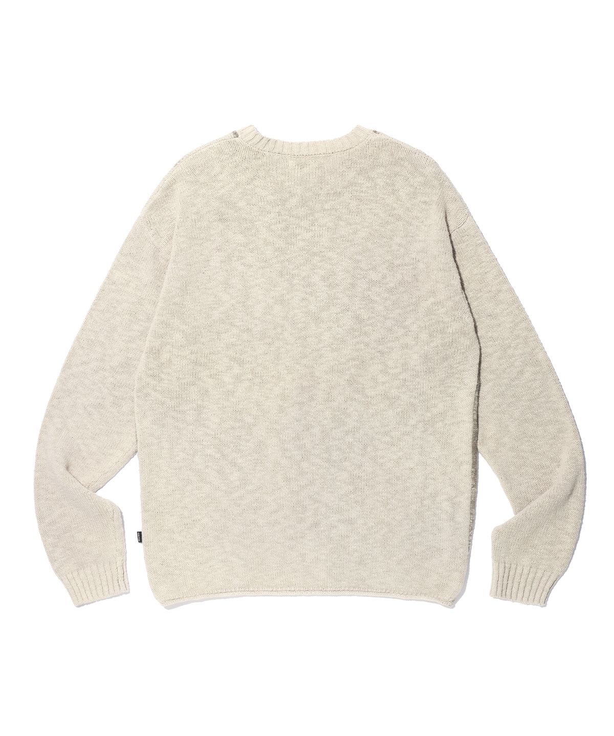 크리틱(CRITIC) VINTAGE WORMHOLE LONG SLEEVE KNIT IVORY